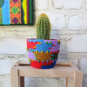 Kaktustopf, Handgemachter Pflanzentopf, Kleiner Keramik Topf für Sukkulenten, Blumenliebhaber Geschenk, Wohndeko Bild 2