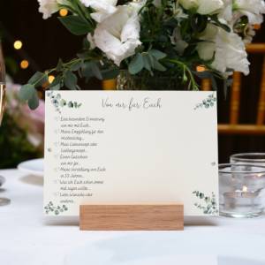 Hochzeitsspiel & Gästebuchkarten im schönen Eukalyptus Design | 50 Stück Postkarten DIN A6 | CreativeRobin Bild 7