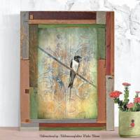 Schwalbe rustikal Zugvögel Vintage Bilder im Landhausstil auf Holz Leinwand Kunstdruck Wanddeko Shabby Chic kaufen Bild 3