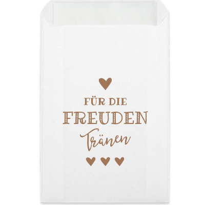 Freudentränen Taschentücher Hüllen - Verpackung für Hochzeit Taschentuch