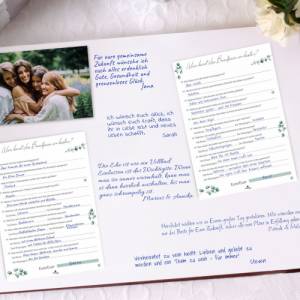Hochzeitsspiel & Gästebuch-Karten für 50 Gäste I Wer kennt das Brautpaar am besten? I CreativeRobin Bild 5