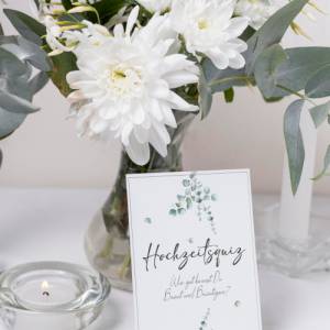 Hochzeitsspiel & Gästebuch-Karten für 50 Gäste I Wer kennt das Brautpaar am besten? I CreativeRobin Bild 7