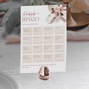Hochzeitsbingo als Hochzeitsspiel für Brautpaar & Gäste im schönen floralen Design I 50 Blätter I CreativeRobin Bild 8