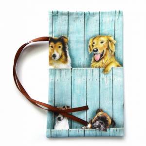 Geschenkverpackung aus Stoff mit verschiedenen Hunden Stoffbeutel Geschenksäckchen Bild 5