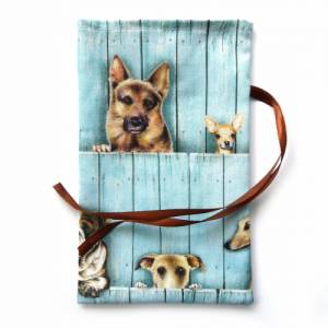 Geschenkverpackung aus Stoff mit verschiedenen Hunden Stoffbeutel Geschenksäckchen Bild 8