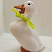 Weisse Ente aus Keramik Bild 1