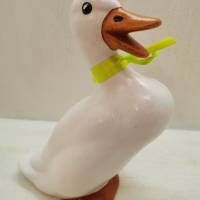 Weisse Ente aus Keramik Bild 3