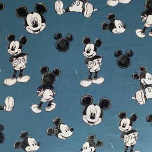 Reststück 67cm Lizenzjersey Mickey Mouse, blau Bild 1