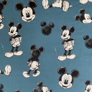 Reststück 67cm Lizenzjersey Mickey Mouse, blau Bild 3