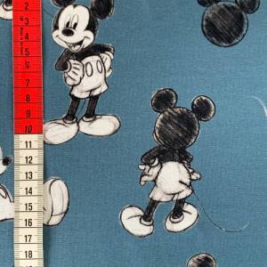 Reststück 67cm Lizenzjersey Mickey Mouse, blau Bild 4