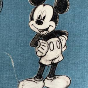 Reststück 67cm Lizenzjersey Mickey Mouse, blau Bild 6