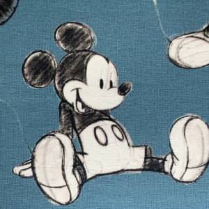 Reststück 67cm Lizenzjersey Mickey Mouse, blau Bild 8