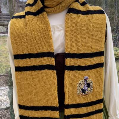 Harry Potter Schal Haus Hufflepuff Handarbeit!