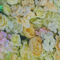 ♕ Jersey Viskose pastell mit Blumen Hortensien Rosen 50 cm x 150 cm Nähen Stoff ♕ Bild 3