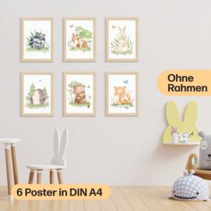 6er Boho Waldtiere Poster-Set fürs Kinderzimmer I Babyzimmer Deko I ohne Rahmen I CreativeRobin Bild 5