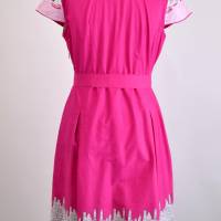 Damen Sommerkleid | Motiv Pink mit Borte | Bild 2