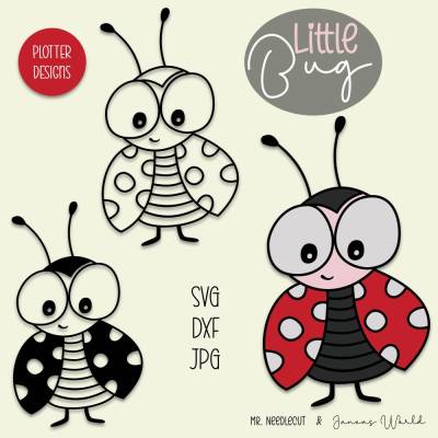 Plotterdatei Janeas World Little Bug – SVG, DXF & JPG Schneidedateien für Cricut & Schneideplotter