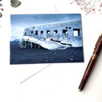 Island Flugzeugwrack- 3er Set Klappkarten mit Umschlag Bild 2