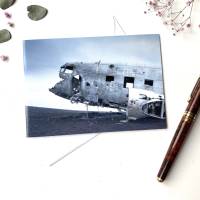 Island Flugzeugwrack- 3er Set Klappkarten mit Umschlag Bild 3