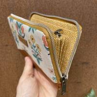 Geldbörse Little Mynta – Portemonnaie mit umlaufendem Reißverschluss - Blumen - creme Bild 2