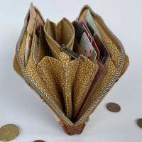 Geldbörse Little Mynta – Portemonnaie mit umlaufendem Reißverschluss - Blumen - creme Bild 3