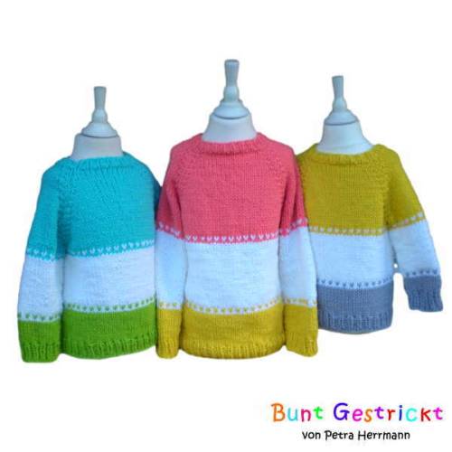 Strickanleitung RVO Pullover - 3 Kindergrößen