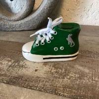 Spardose Schuh - grün/weiß Dino Bild 1