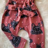 Paperbag Hose mit Schleife, Baby, Kinderhose, Französische Bulldogge Bild 2