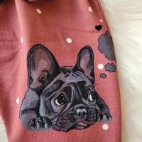 Paperbag Hose mit Schleife, Baby, Kinderhose, Französische Bulldogge Bild 5