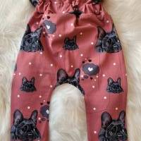 Paperbag Hose mit Schleife, Baby, Kinderhose, Französische Bulldogge Bild 6