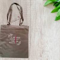 Einkaufstasche, Stofftasche mit Spruch für Mamas in Grau Bild 1