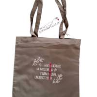 Einkaufstasche, Stofftasche mit Spruch für Mamas in Grau Bild 2