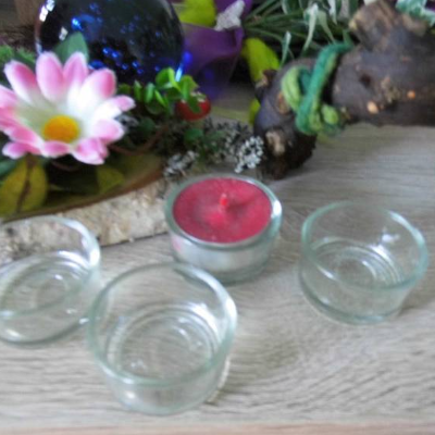 Glas für Teelichter 8 Stück zum Basteln oder dekorieren - Advent - Weihnachten - Teelichtgläser