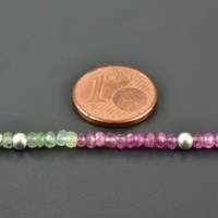 Zarte Turmalinkette rosa grün mit 925er Silber, zierliche Edelsteinkette, bunte Halskette facettiert Brautschmuck Gesche Bild 5