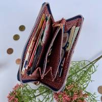 Geldbörse Little Mynta – Portemonnaie mit umlaufendem Reißverschluss - Muster - blau Bild 2