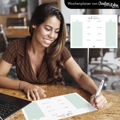 A4 Wochenplaner Block mit 50 Blatt I ToDo Liste & Tagesplaner | CreativeRobin