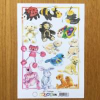 Bastelbogen Tiere, Motivpapier zum Kartenbasteln, DIN A 5, Designpapier, 3 D Collage Bild 1