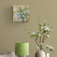 WEISSE FINGERHÜTE - wunderschönes Blütenbild 30cm x 30cm, mit Strukturpaste und Glitter auf Galeriekeilrahmen Bild 6