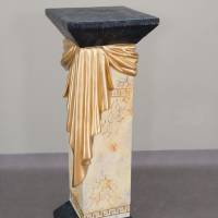 Säule Mäander Style Beistelltisch Handbemalt Marmoriert Dekosäule 100cm Griechische Antik Säule Barock Blumenständer Bild 1