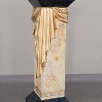 Säule Mäander Style Beistelltisch Handbemalt Marmoriert Dekosäule 100cm Griechische Antik Säule Barock Blumenständer Bild 3