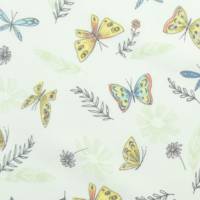 Kapuzenpullover Mädchenpullover - Größe 122 - Schmetterlinge weiß grün Bild 4