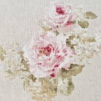 Stoff Meterware Baumwolle pflegeleicht "Rosen" natur Bild 1