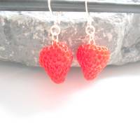 Erdbeeren  Ohrhänger, 3D , Obst, Früchte, Bild 4