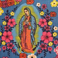 Stoff Meterware Baumwolle  "Maria" Madonna heilige Maria bunt Bild 1