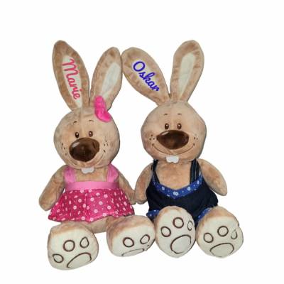 Personalisierter Osterhase mit Name Mädchen Junge Plüschtier Geschenk Ostern