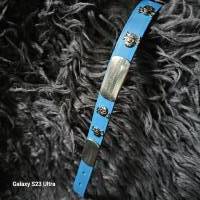 Hundehalsband, blau, verschiedene Ziernieten (HH 57) Bild 2