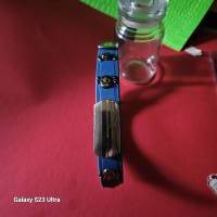 Hundehalsband, blau, verschiedene Ziernieten (HH 57) Bild 3