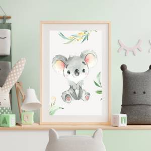 8er Australien Tier Poster-Set fürs Kinderzimmer I Schöne Babyzimmer Deko I A4 Größe I ohne Rahmen I CreativeRobin Bild 8