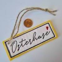 "Osterhase"-Geschenkanhänger aus Filz in GELB, von he-ART by helen hesse Bild 3