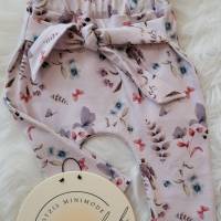 Paperbag Hose mit Schleife, Baby, Kinderhose, Vögelchen und Blumen Bild 2